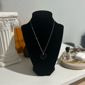 Elegant Silver Heart Pendant Necklace